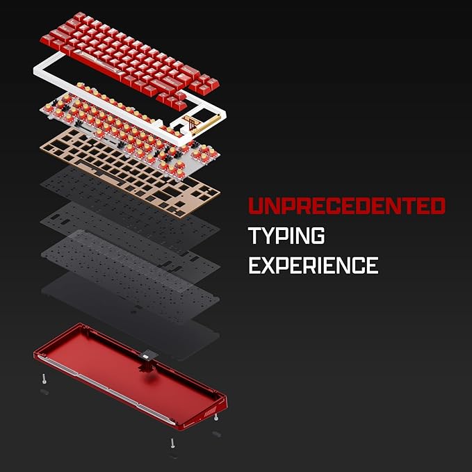 OOCTPK Chilkey Slice68 HE Mechanical Keyboard Gaming Keyboard Wired, 68% Hot Swappable Custom Hall Effect Aluminum Keyboard with Flux Switch, Rapid Trigger, 8K Polling, RGB Magnetic Switch, for PC Mac