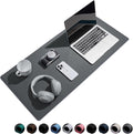 Reniteco Waterproof Large Gaming Mouse Pad with Durable Stitched Edges, Non-Slip Rubber Base, Grainy Jacquard Mouse Mat Desk Pad for Home Office Gaming, 35.4''x15.7''x0.12'', Deep Gray