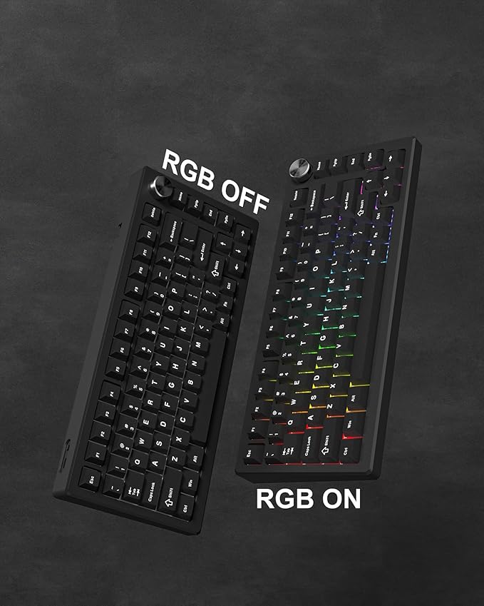 Womier Double Shot PBT Keycaps Set 138 Keys, Cherry Profile Custom Keycaps 60 65 75 100 Percent for 61/64/68/84/87/100/104/108 Retro Gaming Mechanical Keyboard, Black
