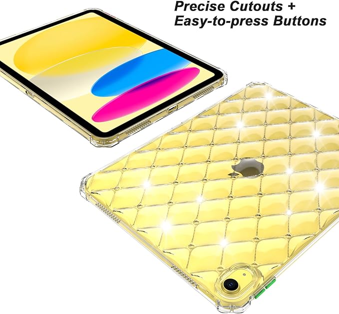 Clear Case for Apple iPad Air 5th/4th Generation 2022/2020 10.9 Inch Slim Lightweight Crystal Transparent Soft TPU Back Shockproof Cover Silicone Gel Rubber Shell for iPad Air 5/Air 4, Clear