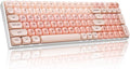 ZORNHER ZH100 Foundation Mechanical Keyboard,98% Pink Creamy Keyboard with Number Pad,Full Size Gaming Keyboard Cute,Jelly MOA Profile Round Keycaps,Silent Quiet Switches