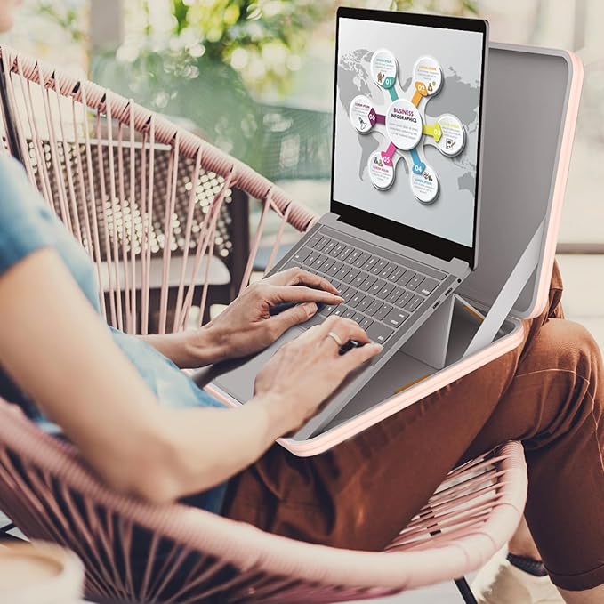 Smatree MS89 Hard EVA Protective Sleeve Case with Stand Compatible for 16 inch HP ZBook 8 G1i, for 16 inch HP ZBook Fury G1i Waterproof Sleeve, Pink