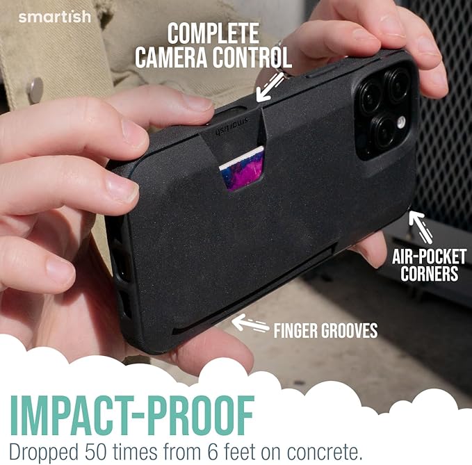 Smartish® iPhone 16 Pro Max Wallet Case - Wallet Slayer Vol. 1 [Slim + Protective] Credit Card Holder - Drop Tested Hidden Credit Card Slot Cover for Apple iPhone 16 Pro Max - Custom Prints
