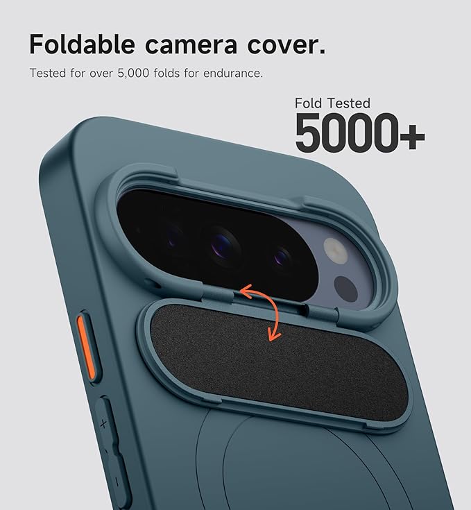 SURITCH for Google Pixel 10 Pro XL Phone Case, Compatible with MagSafe, Protective Cover with Camera Cover & Adjustable Metal Kickstand for Pixel 10 Pro XL 2025 -Lake Green