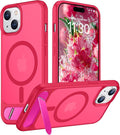 Magnetic Compatible with iPhone 15 Plus Case & iPhone 14 Plus Case, [Built-in Invisible Kickstand][Compatible with MagSafe][Military Grade Shockproof] Slim Translucent Matte Phone Case 6.7"