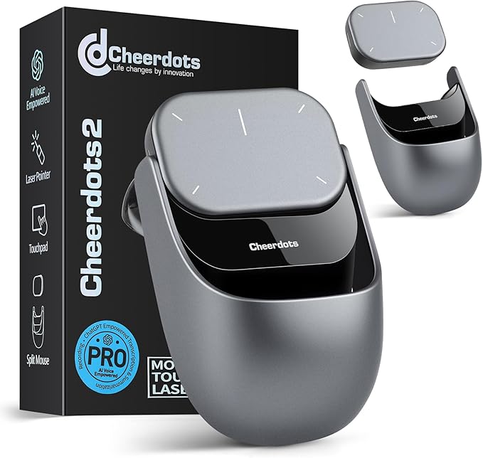 Wireless Productivity Mouse for Meetings & Presentations, Detachable Air Mouse with Recording, Transcription & Meeting Summaries, Bluetooth Computer Mouse for Desk Work & Follow-Up, Silver