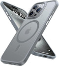 TORRAS Magnetic Shockproof Compatible with iPhone 15 Pro Case, [Military-Grade Drop Tested] [Compatible with MagSafe] Translucent Slim Protective, PC & TPU, Anti-Fingerprint Guardian Mag 2023, Grey