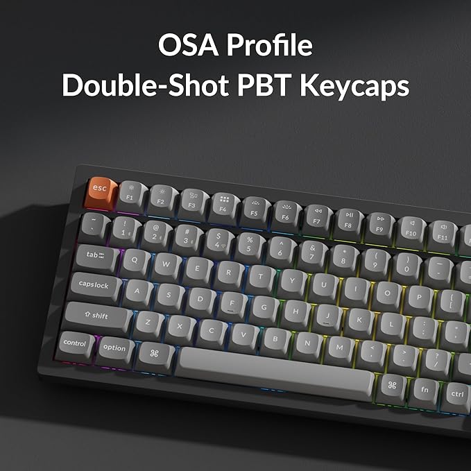 Keychron K4 Max Wireless Custom Mechanical Keyboard with Number Pad, QMK Programmable 100 Keys RGB Backlight, Bluetooth/2.4 GHz/Wired PBT Keycaps Compatible with Mac Windows Linux