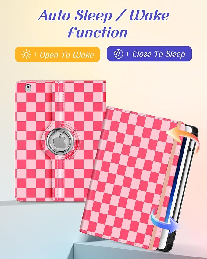 Kidcube for iPad Air 3rd Generation Case/Pro 10.5 Inch Case - Women Girls Cute Rotating Stand Folio Cover with Pencil Holder & Card Slot Girly Pretty Unique Design Cover for iPad Pro 10.5''/Air 3rd