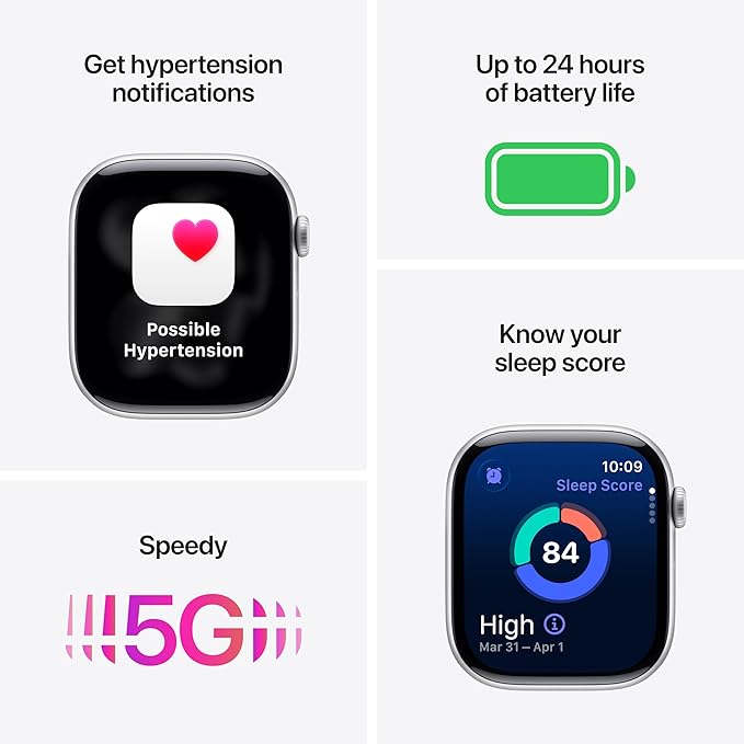 Apple Watch Series 11 [GPS + Cellular 46mm] Smartwatch with Rose Gold Aluminium Case with Light Blush Sport Band - M/L. Sleep Score, Fitness Tracker, Health Monitoring with AppleCare+ (2 Years)