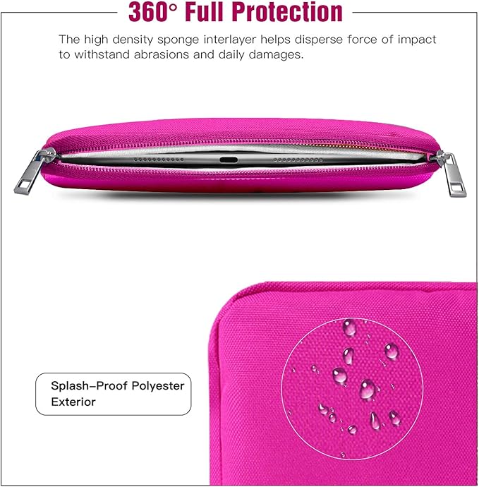 TiMOVO 9-11" Tablet Sleeve Bag for iPad 11-inch A16 2025, iPad 10.9"/10.2"| Air 11 Inch/5th/4th Gen. 10.9", Galaxy Tab A9+/A11Plus 11", Protective Bag Fit Smart Keyboard, Plum