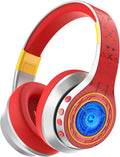iClever Auraa Active Noise Cancelling Headphones for Kids, LED Light Up, Bluetooth 6.0, Type C Fast Charging, Safe Volume 80dBA, 47H Play Time, Kids Headphones Wireless for Travel iPad Tablet, Sliver