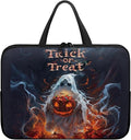 15 Inch Halloween Scary Ghost Laptop Sleeve, Protective Laptop Case Tote Bag for Halloween Decor, Computer Cover with Zipper Men Women Handbag Tablet Carrying Case for Business/School
