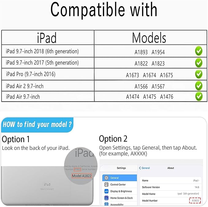 YIHE Shockproof Kids Case for iPad 6th/5th Generation (9.7 inch, 2018/2017), iPad Air 2/1 & Pro 9.7 | Durable Protective Cover with Built-in Screen Protector & Stable Stand, Light Purple