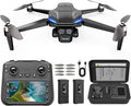 GPS Drone with Camera for Adults - 4K Drone with 4.5” FPV Screen Controller, 60 Min Flight, Brushless Motor Foldable Quadcopter, Auto Return, Follow Me, 3 Speed Modes for Beginners - Gift Under 249g