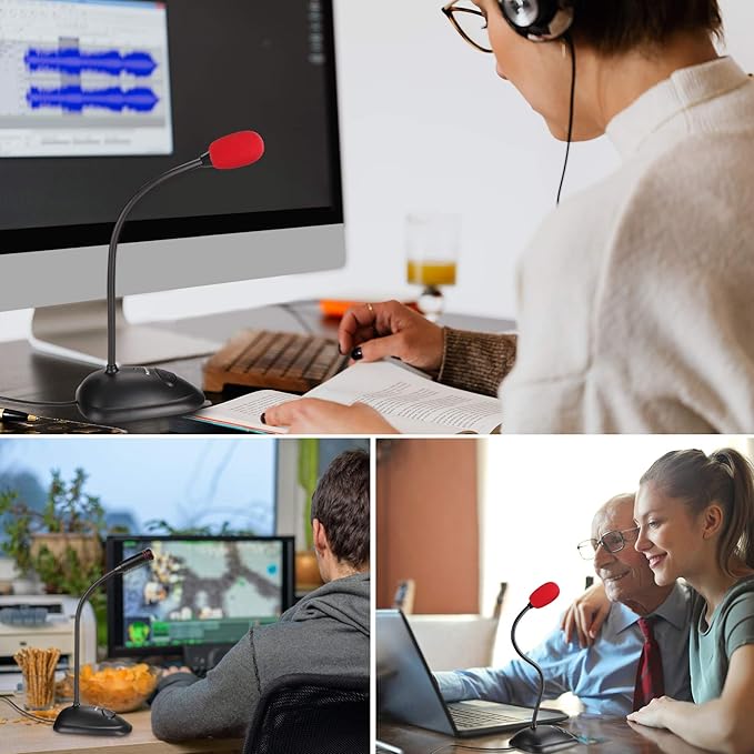 Perrycom USB Computer Microphone, Plug&Play Cardioid Condenser PC Laptop Mic, On/Off and Mute Buttons with LED Indicator, Compatible with Windows/Mac, Ideal for YouTube,Zoom,Recording,Games (6ft)