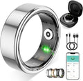 Smart Ring for Women Men,No Subscription Fee,Fitness Tracker Ring with Heart Rate, Sleep Monitoring, Blood Oxygen, Step Counting for iOS and Android, Waterproof(Silver, 11)