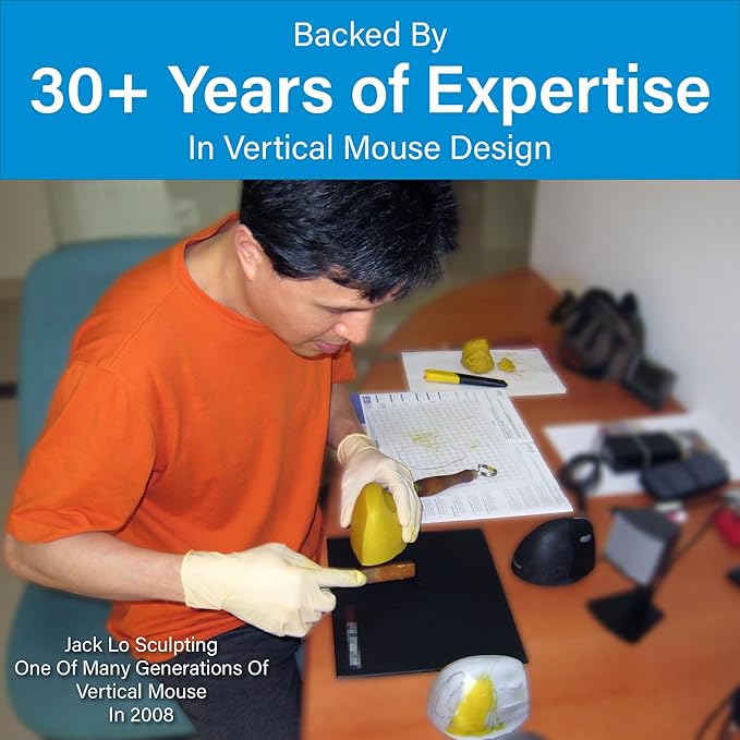 Evoluent – Inventor of The Vertical Mouse – VMDMW Ergonomic Vertical Mouse Right Hand Med USB Wireless, Sculpted for Comfort, Reduces Wrist Strain, 4 Speeds, 6 Customizable Buttons in Windows