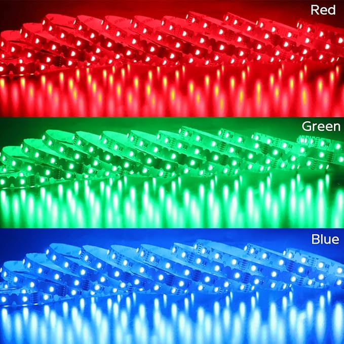 12V 4in1 RGBW LED Strip Lights 360° Bending S Shape RGB+6000K Daylight 16.4ft 240LEDs Dimmable RGBW Color Changing LED Light Strips for DIY Letters Irregular Lighting (RGB+6000K)