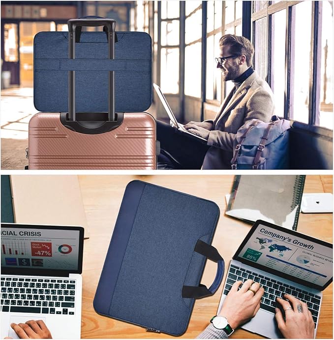 14-15 Inch Laptop Sleeve Case Men Women Bag for MacBook Pro 14 M5/M4/M3/M2, Macbook Air 15 M5/M4/M3, HP Pavilion/Chromebook 14, Dell Inspiron 14, Lenovo Acer ASUS Chromebook 14, Surface 15 Case,Blue