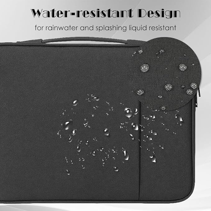 ProElife 13-Inch Laptop Sleeve Case for 2026-2024 MacBook Air 13.6 inch M5/M4 Chip & MacBook Neo 13'' A18 Pro/iPad Pro M5 13-inch Accessory Traveling Water-resistant Bag Portable Carrying Case (Black)