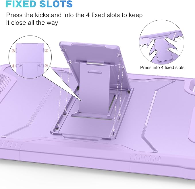 Soke Case for iPad Pro 11 Inch (M5) 2025/ (M4) 2024, with Built-in Screen Protector & Kickstand, Rugged Full Body Heavy Duty Protective Cover with Pencil Holder - Violet