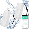 Smart Hygrometer Thermometer: Waterproof Humidity and Temperature Sensor Gauge with App Alert Notification, Indoor and Outdoor Self Magnet WiFi Temperature Sensor, Compatible with Alexa (2 Pack)