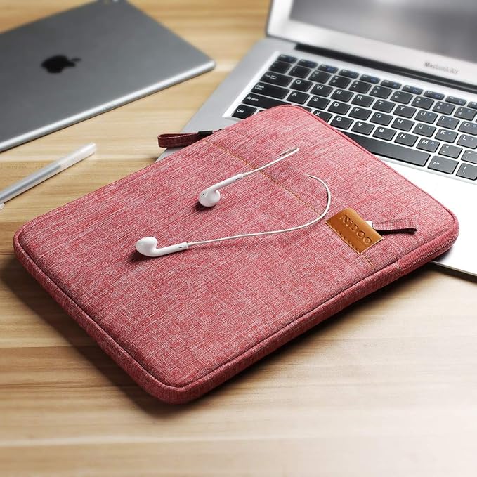 NIDOO Tablet Sleeve Bag 8 inch for 8.3" iPad mini 6/7.9" iPad mini 5/8" Lenovo Tab M8 Gen / 8.7" Galaxy Tab A7 / 8" Huawei MatePad T 8 Vertical Case Computer Accessories for Women, Pink