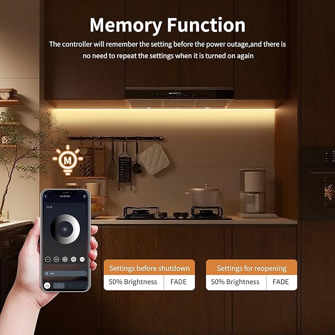 COB LED Strip Lights 9.84ft, 3000K Warm White LED Light Strip, DC24V Tape Light, CRI93+, Bluetooth App Control, Dimmable LED Strips for Bedroom,Cabinet,Living Room.