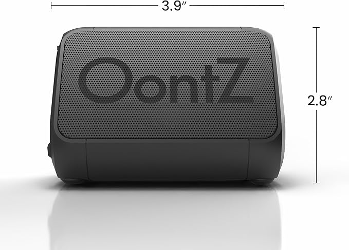 OontZ Angle Solo Portable Bluetooth Speaker - Ultra Portable, 14 Hours of Playtime, 100ft Wireless Range, Waterproof, Budget-Friendly Speaker for Travel, Outdoor or Home, Great Gift (Black)