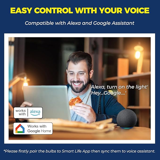 Lightinginside E12 Smart Light Bulbs 60W Equiv., 500LM 6W RGBCW Candelabra Chandelier Candle Bulb Works with Alexa/Google Home/Smart Life, 2.4G WiFi Bluetooth Bulbs, No Hub Required, ETL Listed, 5PCS