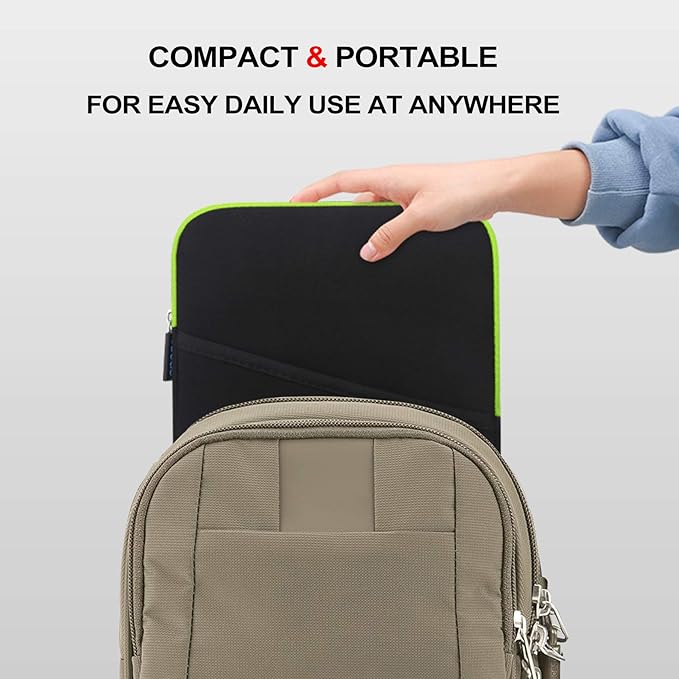 Lacdo Tablet Sleeve Case for 11 inch iPad A16 / 11 inch iPad Air M4 M3 M2 / 11" iPad Pro M5 M4 / 10.9" iPad /10.2" iPad /10.9" ipad Air / 11 Inch Samsung Galaxy Tab A9+ Bag, Fit Magic Keyboard, Green