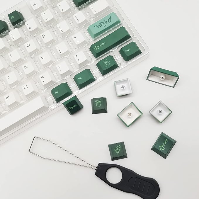 Guffercty kred Custom Cherry Profile Keyboard keycap Set 144-Key Keycaps 60 Percent Sub-Dye for Mechanical Keyboards (Botanical)