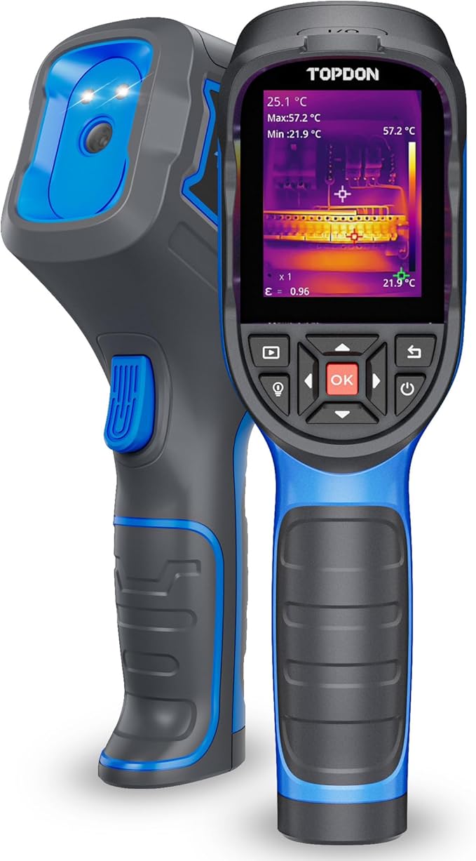 TOPDON Thermal Imaging Camera TC004 SE - 256x192 IR Resolution, 21Hrs Runtime & 32GB Storage with Video Recording, PC Analysis for Electrical/HVAC/Building Inspection