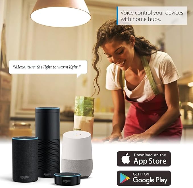 Candelabra Smart Light Bulbs 60W Equivalent, 450LM 5W LED Bulb Compatible with Alexa/Google Home, RGBCW 16 Million Color Changing Light Candle Bulb, No Hub Required, 2.4G (E12) (2)