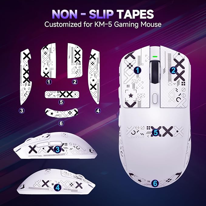 Wireless Gaming Mouse, Tri-Mode 2.4GHz/USB-C/Bluetooth Wireless Mouse with RGB Charging Dock, 24000 DPI, 60Hrs Battery, Ergonomic Lightweight Rechargeable Computer Mice Compatible with PC Mac Laptop