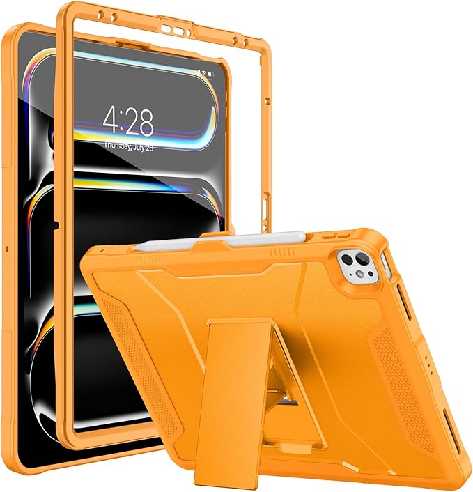 Soke Case for iPad Pro 13 Inch M5/M4 & iPad Air 13 Inch M4/M3/M2(2026/2025/2024), iPad Pro 12.9(2022 2021 2020,6th/5th/4th Gen), Rugged Shockproof Protective Cover - Citrus