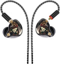 Vibes 202 Wired Earbuds - HiFi in Ear Monitor Headphones – Professional Noise Isolating Ear Buds - Clear Sound, Deep Bass & Comfort-Fit IEM Earphones - MMCX to 3.5mm, Silver Plated Cord, Carrying Case