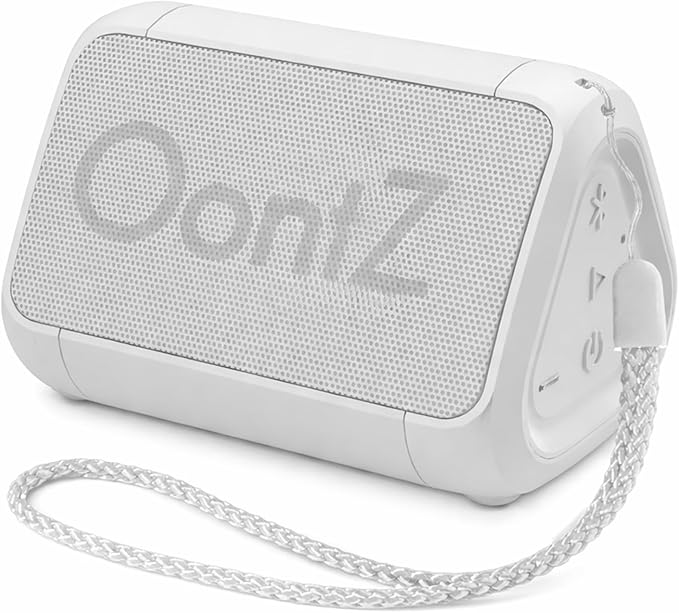 OontZ Angle Solo Portable Bluetooth Speaker - Ultra Portable, 14 Hours of Playtime, 100ft Wireless Range, Waterproof, Budget-Friendly Speaker for Travel, Outdoor or Home, Great Gift (White)