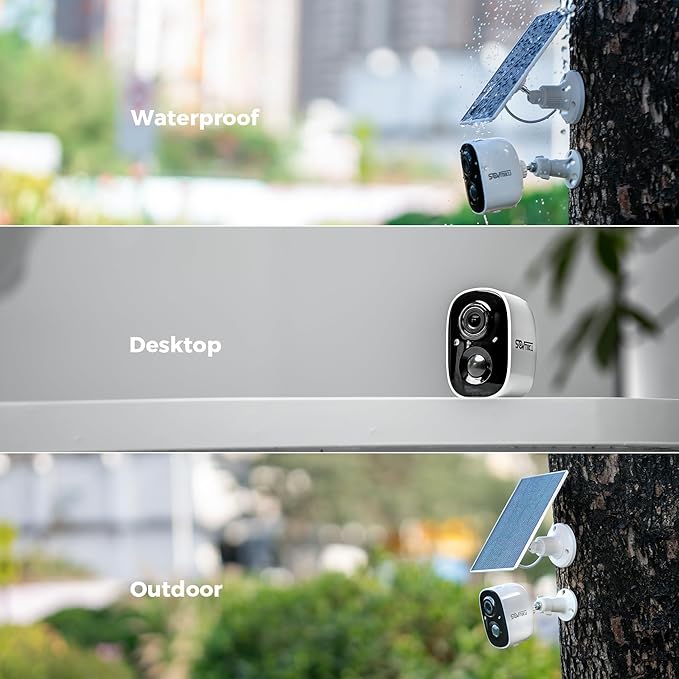 Vicohome CG6 Best 2K Solar Security Camera Wireless Outdoor System, No NVR Needed, Battery Powered, Easy to Setup, Motion Detection, Two Way Audio,Color Night Vision, SD Slot, 180 Days Exchange Policy