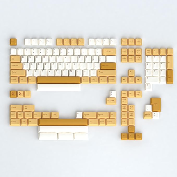 Cute Shiba Inu PBT Keycaps Set - Cherry Profile Animal Dog Keycaps for 60/65/75% Gaming Keyboard, No Backlight, Custom with Key Puller
