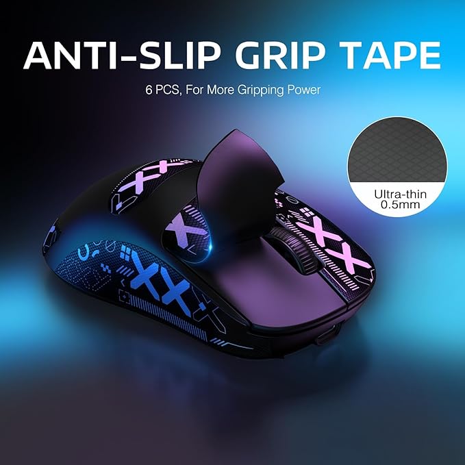 ATTACK SHARK X3PRO 4K/8K Lightweight Wireless Gaming Mouse with Tri-Mode(Wired/2.4GHz/BT),PAW3395 Optical Sensor,26K DPI,Kailh GM8.0 Switch,Long Battery,7 Buttons for PC/Laptop/Win/Mac(Black+Sticker)