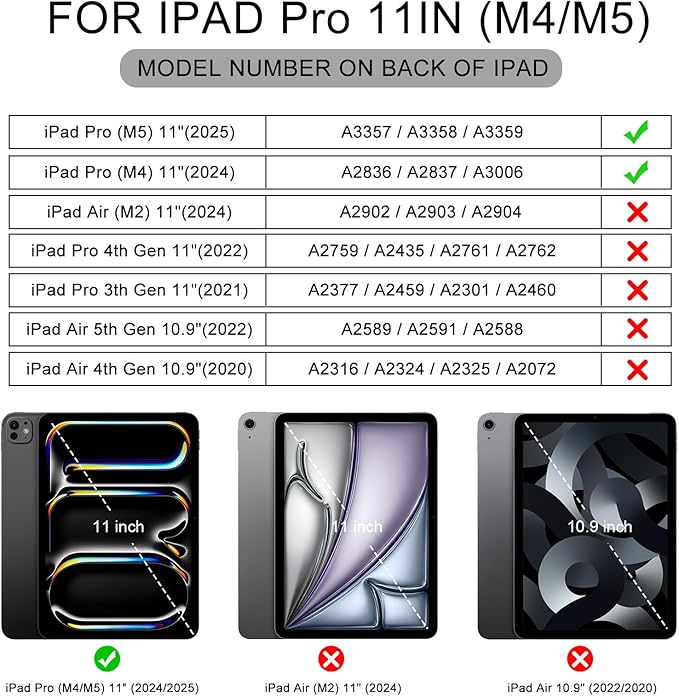 Soke Case for New iPad Pro 11 Inch (M5/M4) 5th Generation 2024-2025 with Pencil Holder - [Shockproof + Apple Pencil Charging + Auto Wake/Sleep], Soft TPU Back Cover for iPad Pro 11", Book Hot Pink
