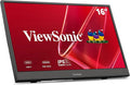 ViewSonic VA1653 16 Inch 1080p Portable Monitor, IPS Display with Eye Care for Easy Second Screen Productivity, Built-in Stand, USB-C, Mini HDMI, and Protective Case