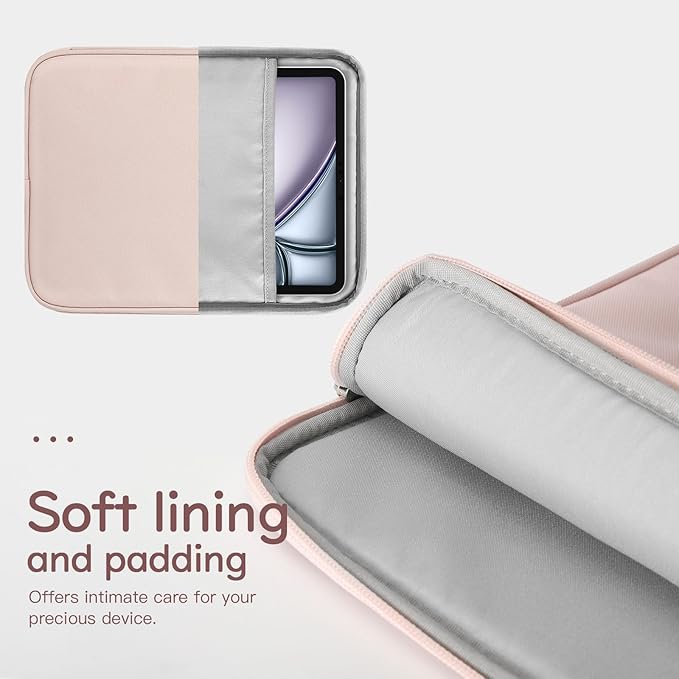 Dadanism 13 Inch Tablet Sleeve Bag Carrying Case for iPad Pro 13" M5/M4 2025/2024, iPad Air 13" M4/M3 2026/2025, iPad Pro 12.9", Galaxy Tab S10+/S9 FE+/S9+ 12.4", Remarkable Paper Pro 11.8", Pink