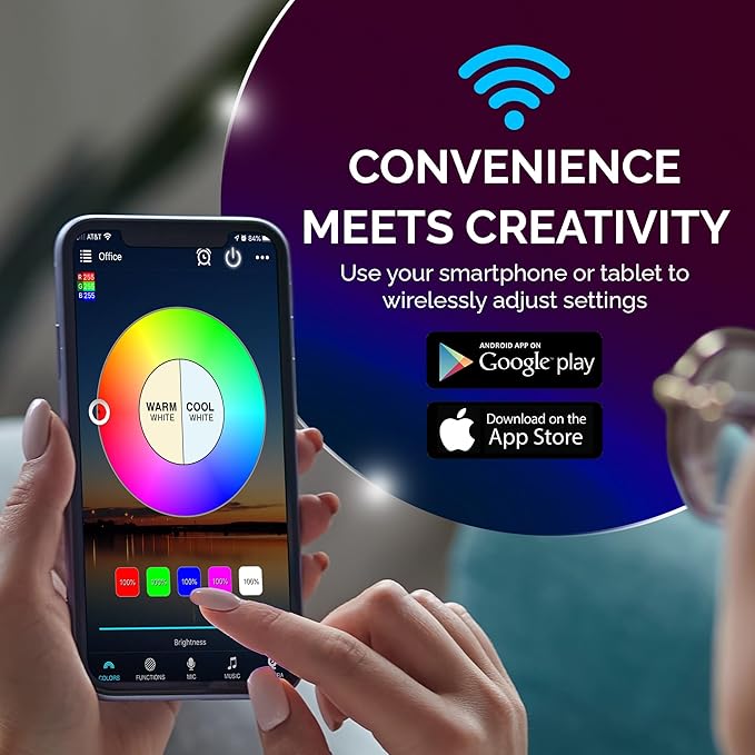 Flux WiFi Smart LED Light Bulb - Compatible with Alexa, Google Home Assistant & IFTTT - Smartphone Controlled Multicolored Color Changing Lights - Sunrise Wake Up Light & Dimmable Night Light