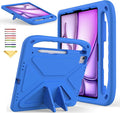 Kids Case for iPad Pro 12.9 inch Cover 6th/5th/4th/3rd Gen (2022/2021/2020/2018) with Kickstand/Handle/Stylus Pencil Holder Soft EVA Heavy Duty Shockproof Flip Stand Girl Boy Cover, Blue