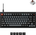 Keychron V1 8K Custom Mechanical Keyboard, 75% Wired Layout, Ultra-Low Latency 8000Hz, QMK Programmable, Hot-Swappable Brown Switches, RGB, for Gamers and Typists, Compatible with Mac/Windows/Linux