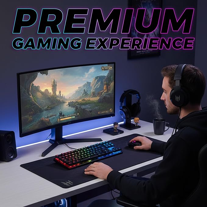 TECWARE Phantom 87 Key RGB Mechanical Gaming Keyboard | Outemu Blue Switch | 16.8M Color LED Lighting | 18 Pre-Set | Low Latency | N-Key Rollover | Software Customizable Keys | Wired USB Connection