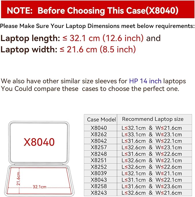 Smatree Hard EVA Protective Sleeve Case Compatible for 14 inch HP OmniBook 3 Next Gen AI 14, for 14 inch HP ProBook 440/445 G10/G9 Notebook PC, for 14inch Pro mt440 G3 Mobile Thin Client Laptop(X8040)